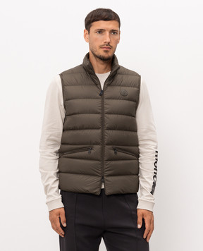 Moncler Treompan green down vest L20911A00119549SK