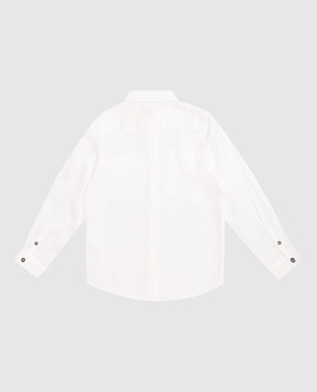 C.P. Company Children's white linen t-shirt CMC00ALUA011014