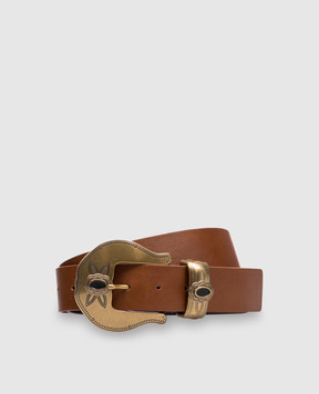 Momoni Yria brown leather belt MOBT01893MO