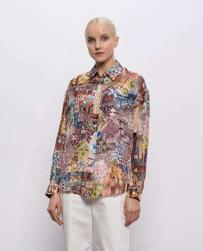 Momoni COLINAS printed silk blouse MOSH00302MO