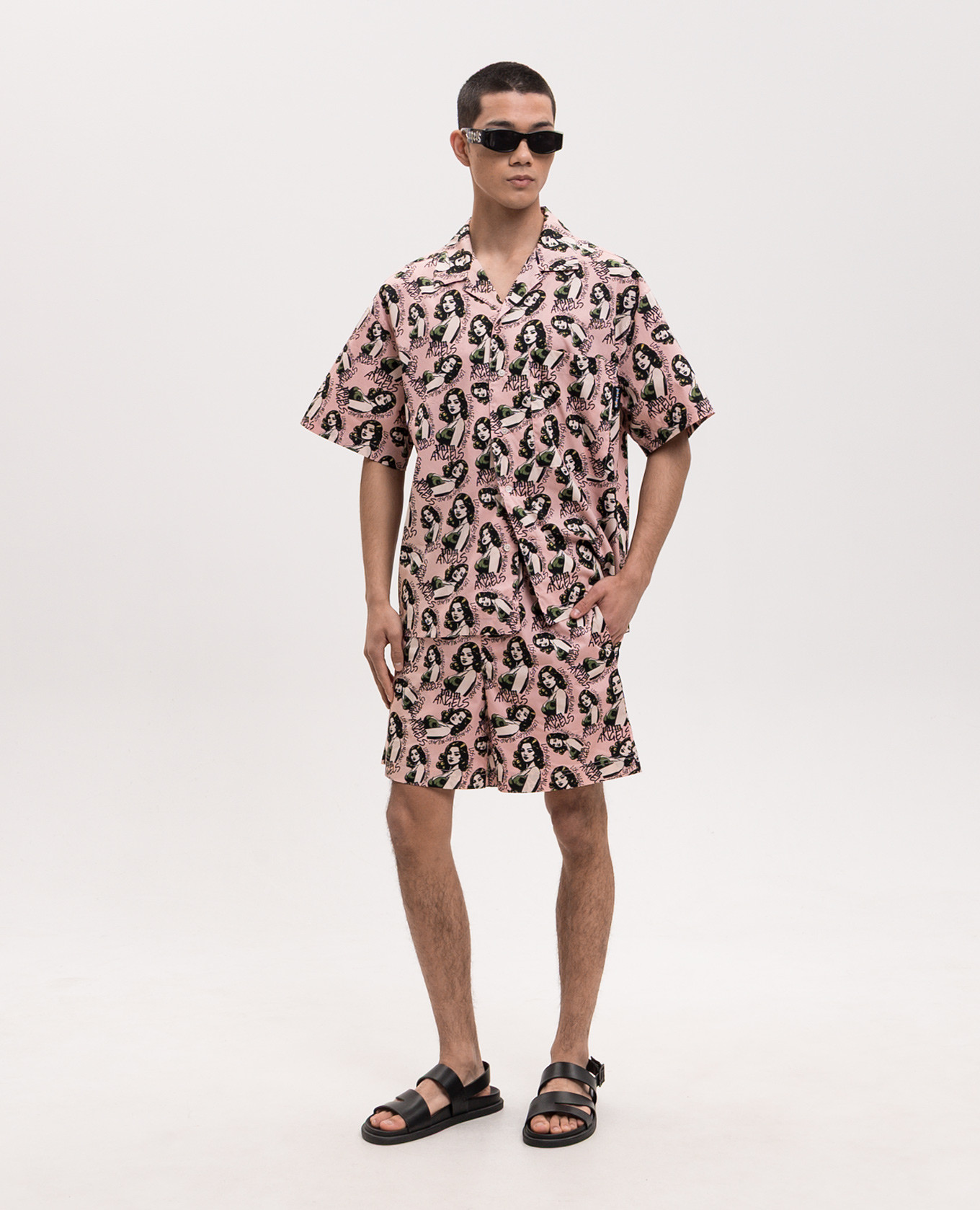

Pink Pinup Short Sleeve Shirt Palm Angels