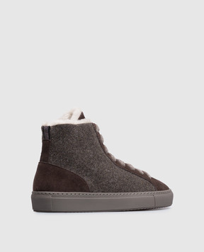 Doucal's Brown combined high tops with fur DD8932JESSPM724