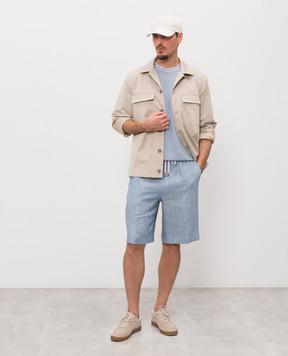 Peserico Beige shirt-style linen jacket R5223808274