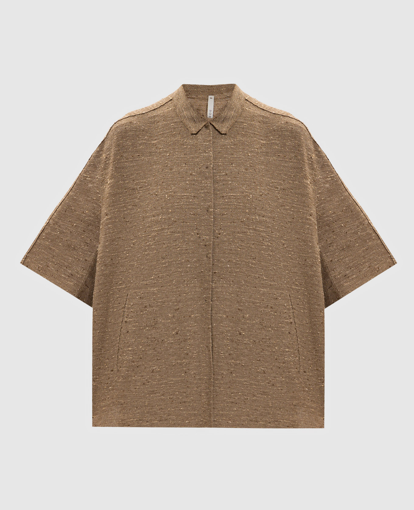 Brown shirt with silk