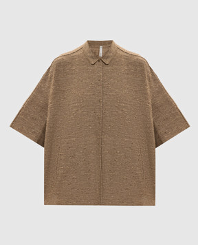 BOBOUTIC Brown shirt with silk 5041