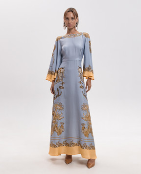 La DoubleJ Sorella blue silk dress DRE0923SIL026OCE01