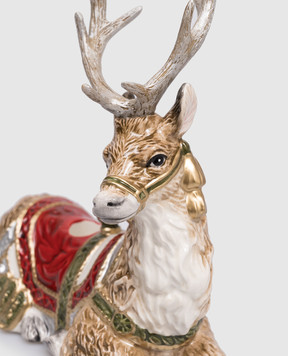 Fitz&Floyd Telluride Resting Deer Ceramic Candlestick 24010