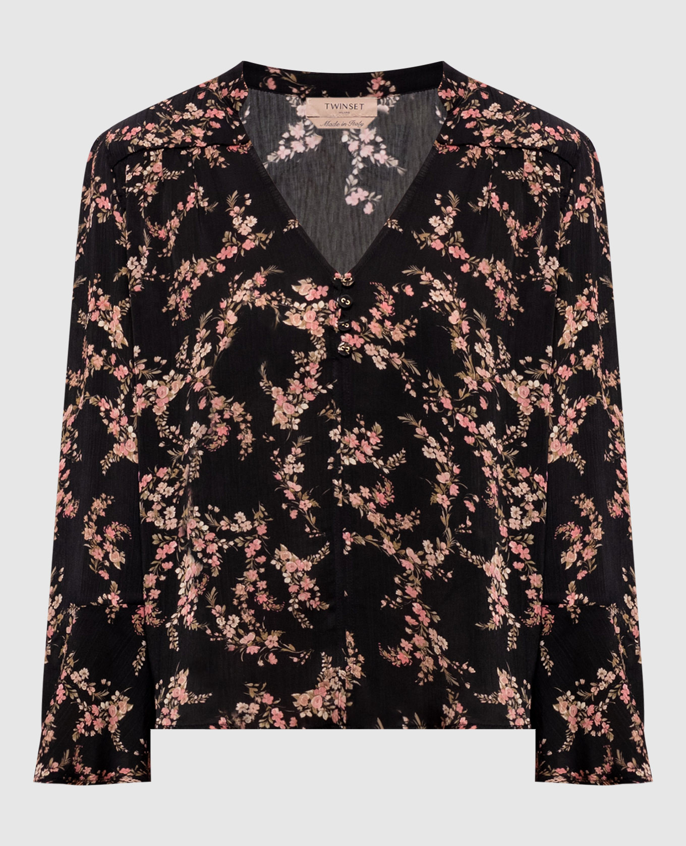 Black printed blouse Twinset