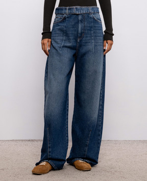 Max Mara Weekend MADIA blue jeans with a worn effect WKDMADIA