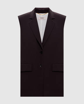 Agnona Dark brown silk vest TV1103XU5074