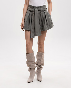 Balmain Khaki shorts with belt GF0PA425CG60
