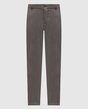 Marco Pescarolo MANU grey silk trousers MANU5309