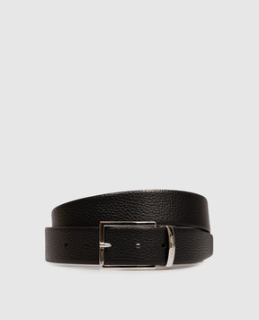 Doucal's Black leather reversible belt DC0036NIKOUF972