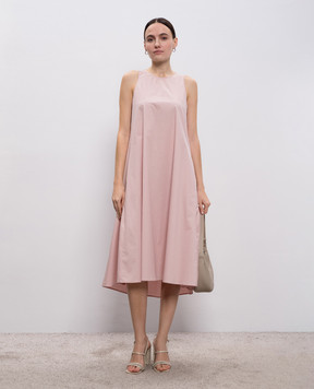 Peserico Pink dress with monil chain A0272601979