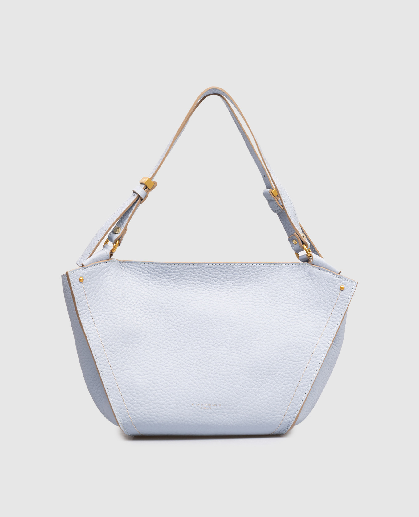 

Blue Bloom leather tote bag Gianni Chiarini, Light blue