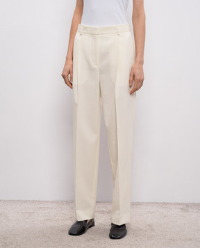 Toteme Ivory wool trousers 261WRB0340FB0576