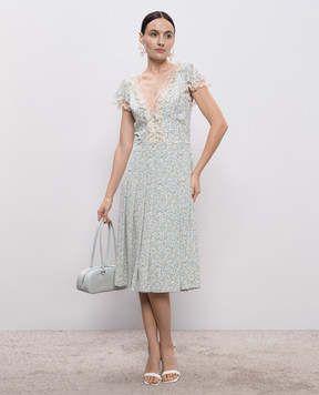 Ermanno Scervino White printed silk dress D482Q345APXWE