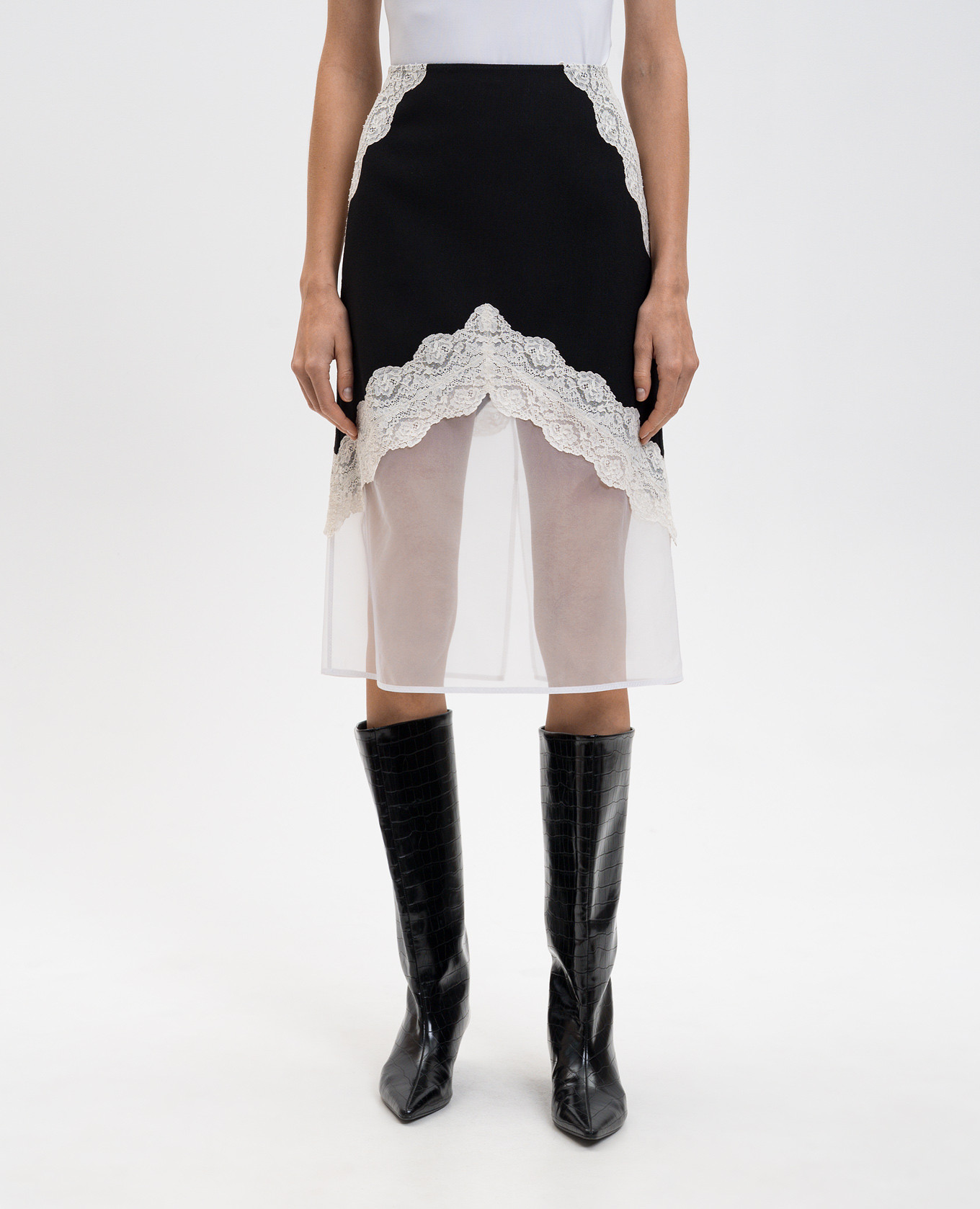 

Black skirt with lace Jil Sander