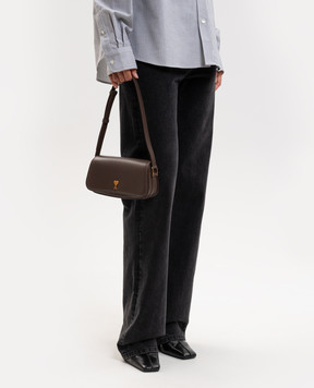Ami Paris Brown leather bag Paris ULL719AL0208