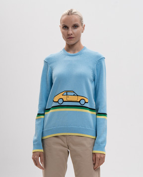 JW Anderson Blue cotton sweater KW1623YN0515