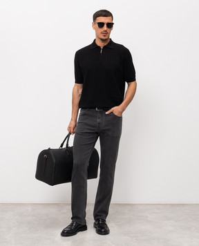 Stefano Ricci Black jeans with a worn effect MFT62B2280TR107K