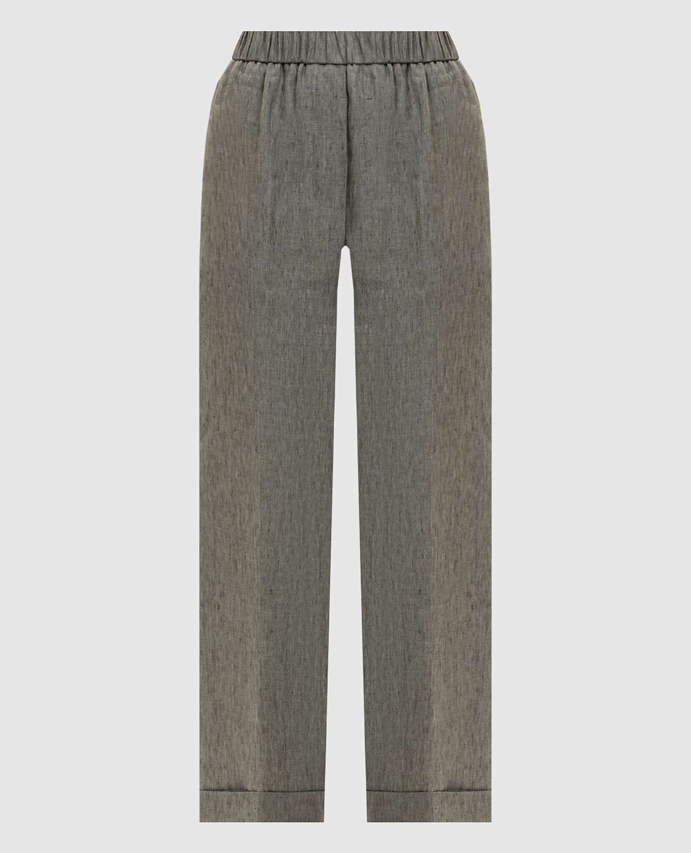 

Grey linen trousers with lapels Peserico