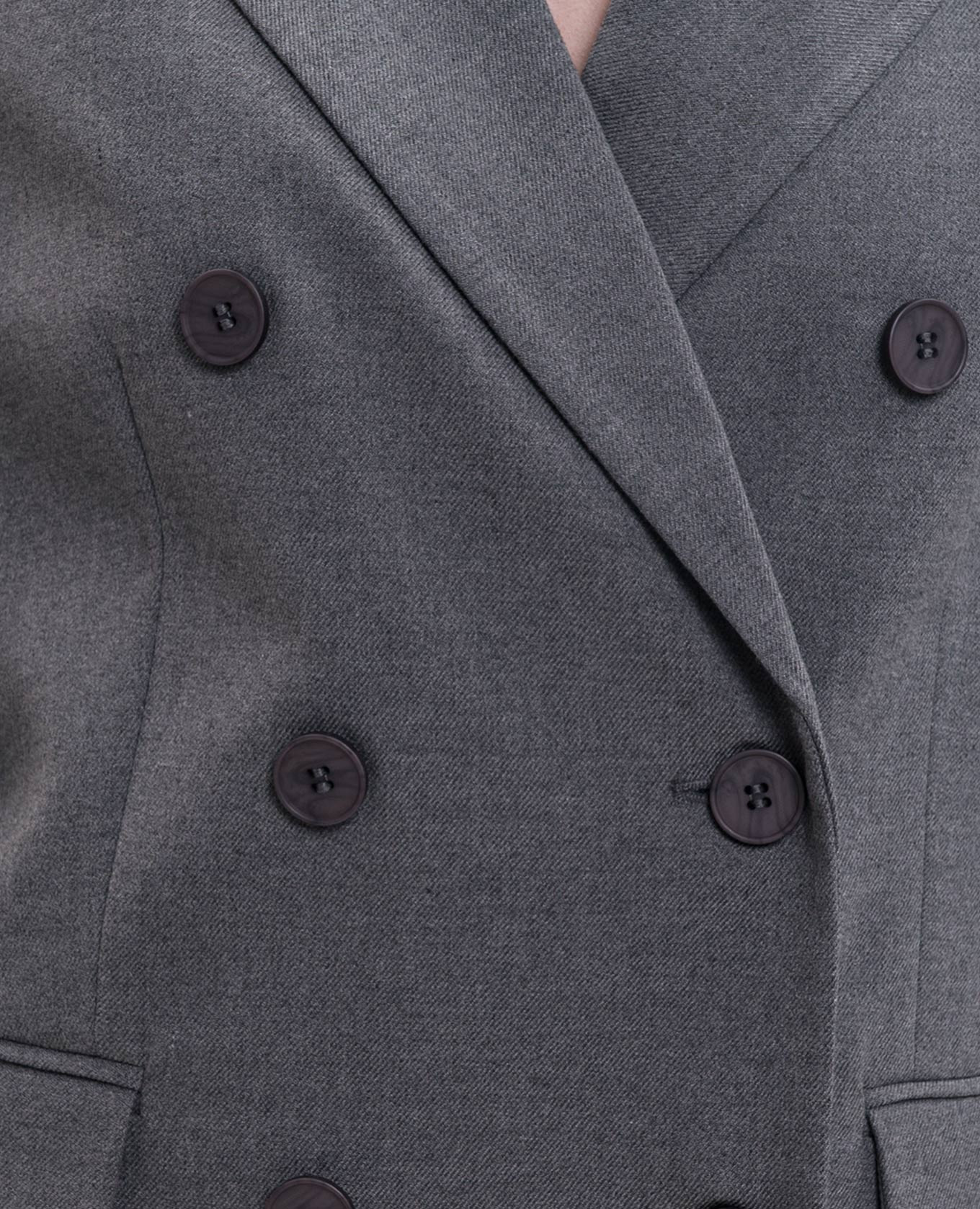 Gray double-breasted jacket Twinset 5