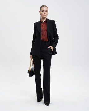 Gabriela Hearst Brown Cruz silk blouse 1251178S096
