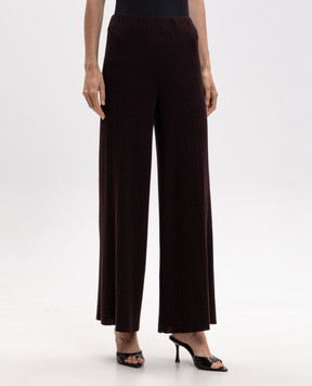 Agnona Burgundy cashmere, wool and silk pants K7100207V180Q