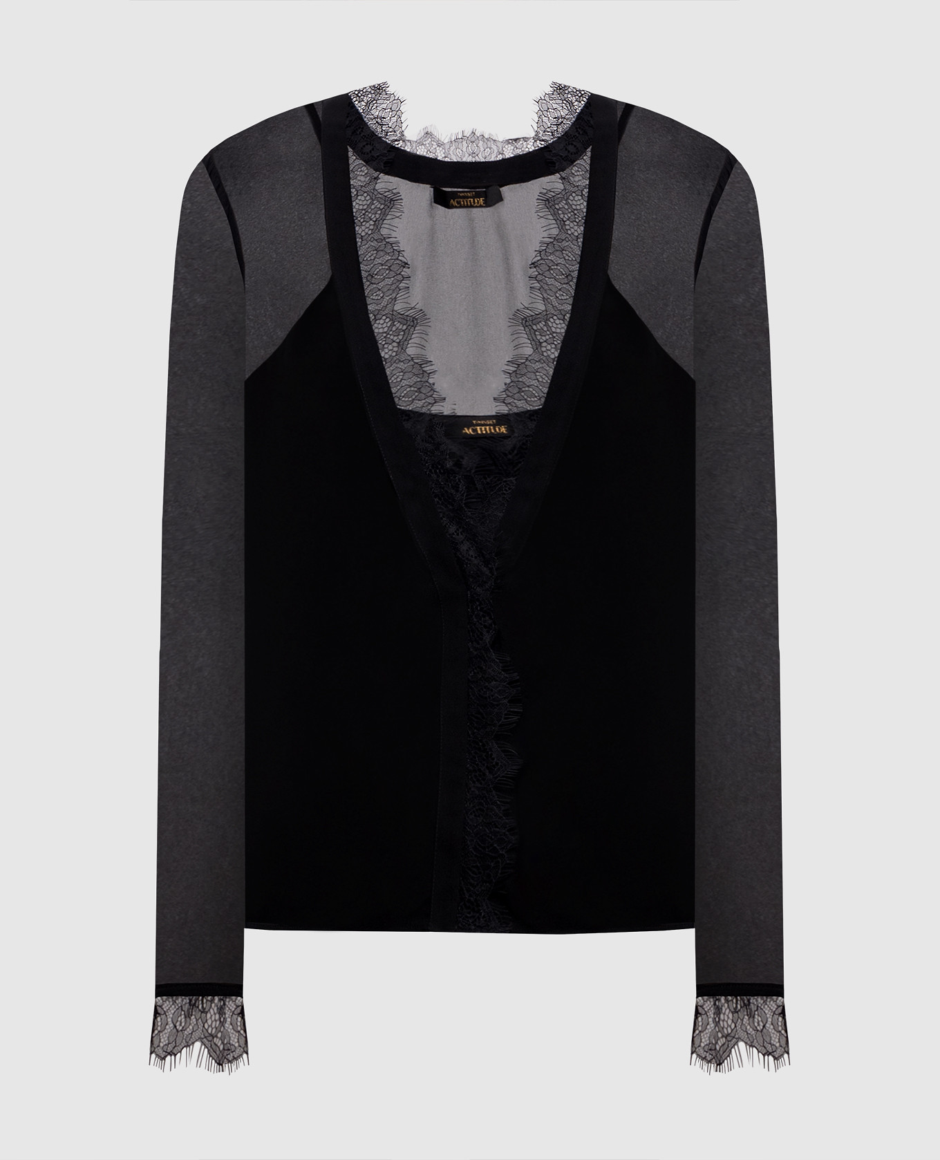 Black blouse with lace