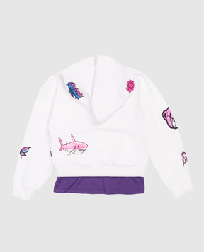 Sprayground Children's white Graffiti hoodie SPY1449EWHT