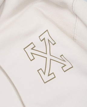 Off-White Children's beige sports jacket with logo print 44BBE005S26F001