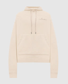 AMIRI Beige hoodie with logo embroidery AMTOJR1171