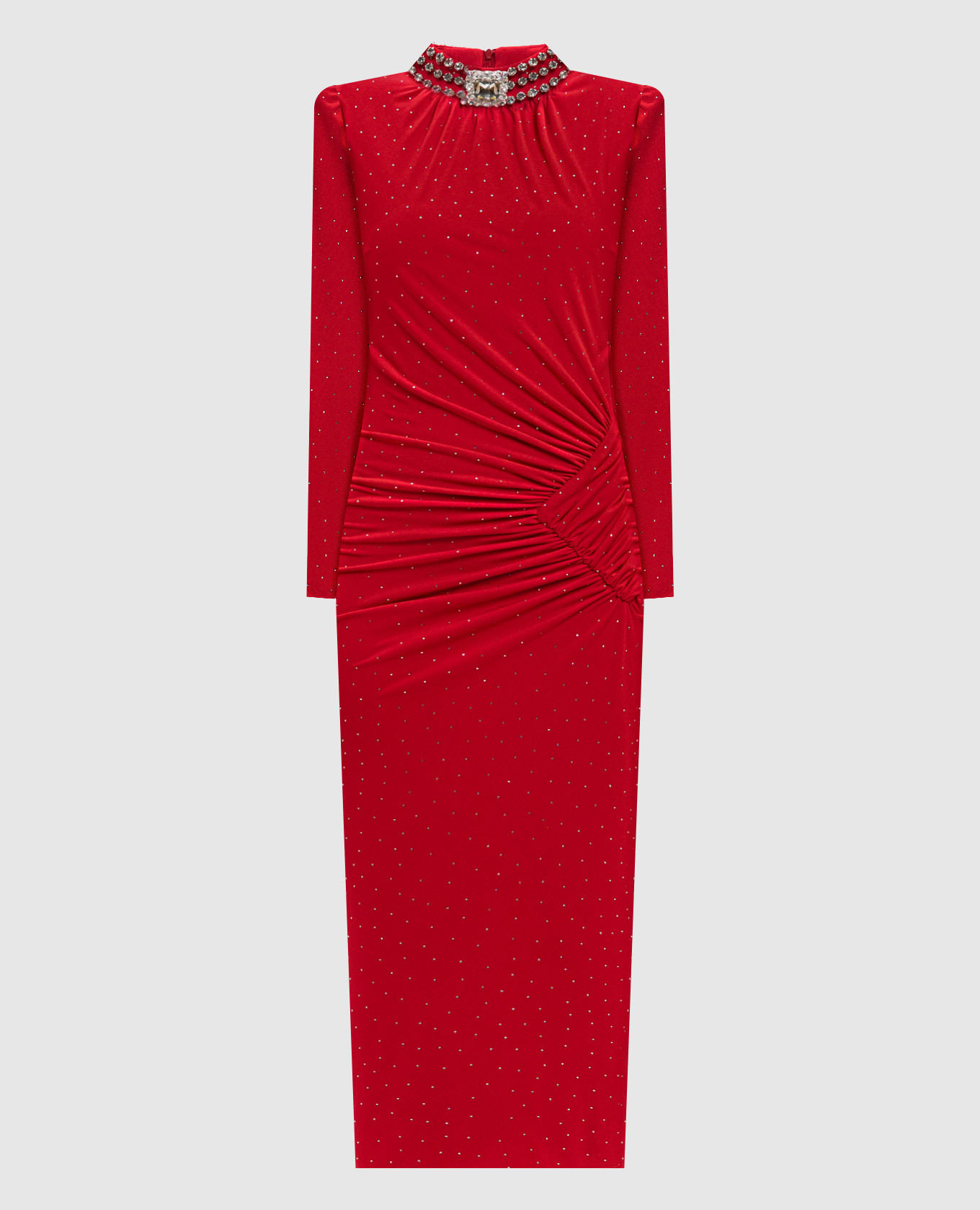 

Red midi dress with crystals Nissa