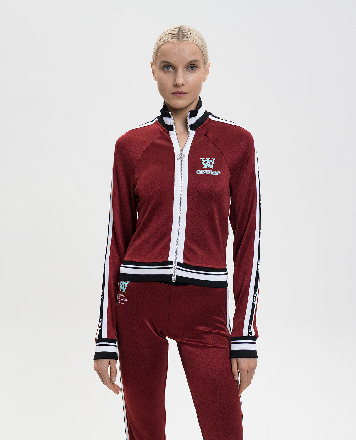 

Serena black sports jacket with branded tape Off-White, Red