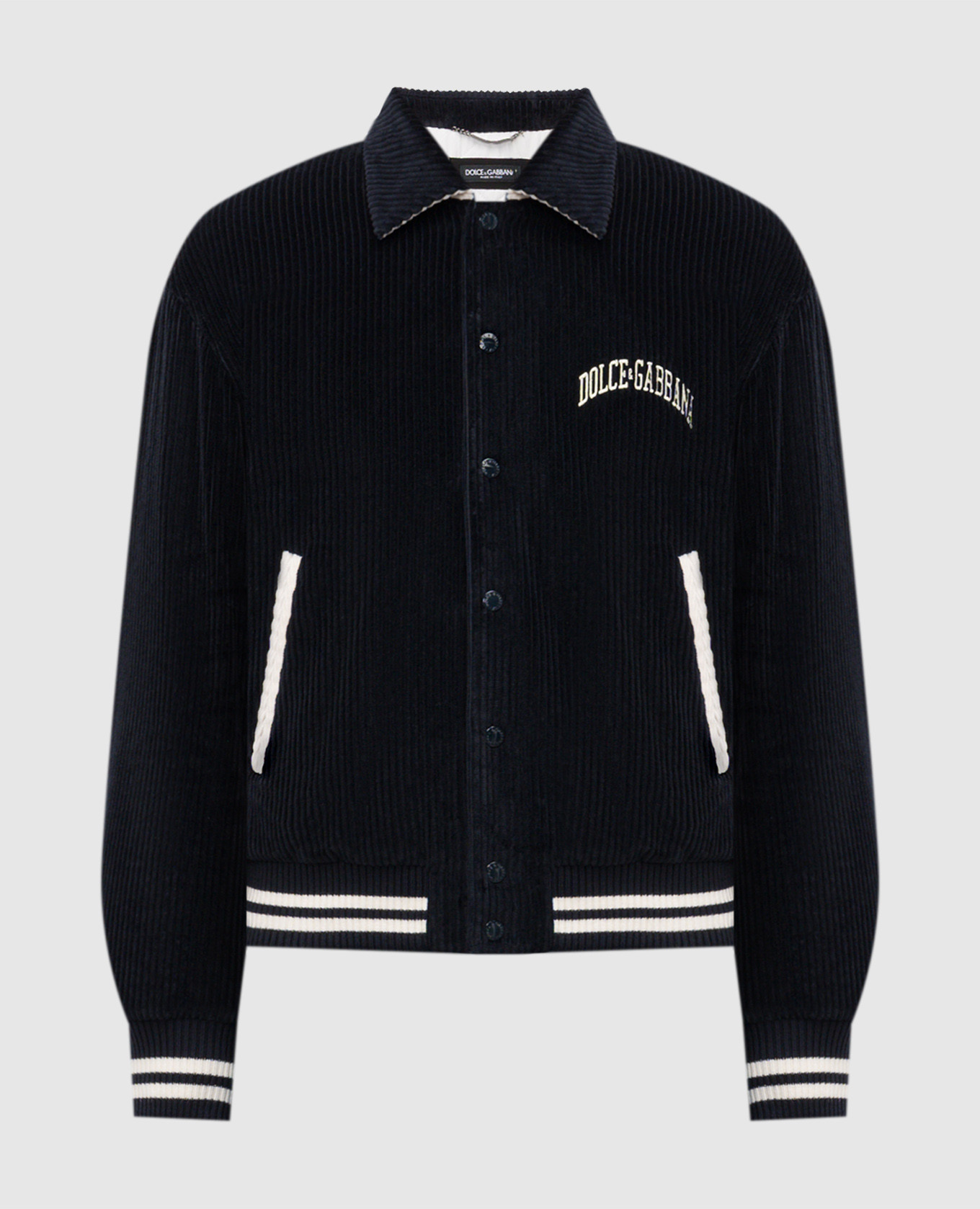 

Blue corduroy jacket with logo Dolce&Gabbana