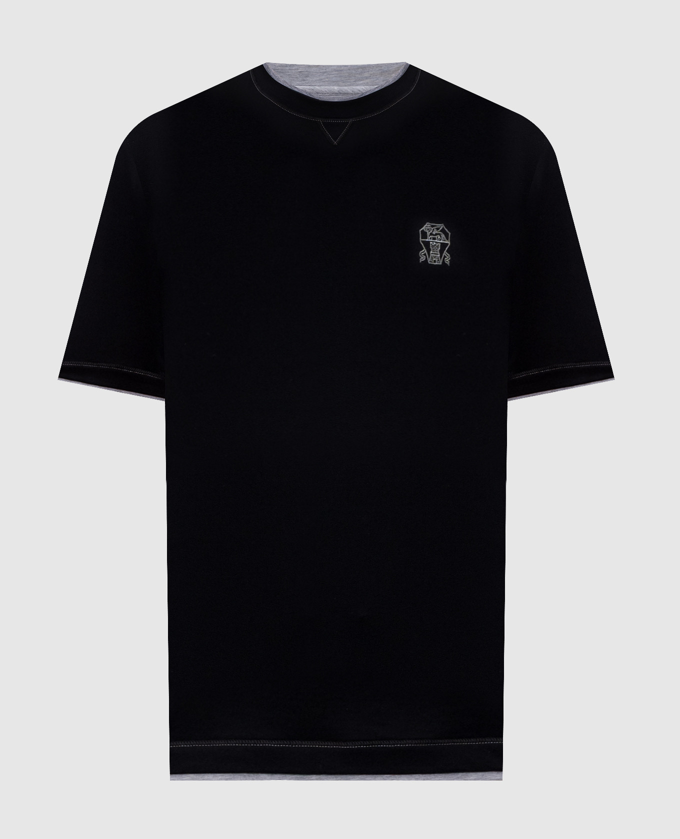 Black T-shirt with emblem