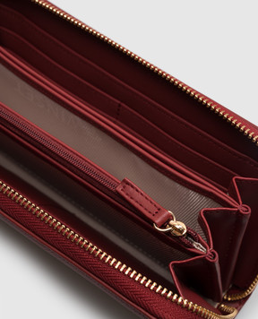 Twinset Burgundy wallet with textured logo 262TL8030