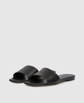 Aeyde Anna black leather flip-flops FSFLOS8MFL012180000