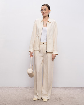 Woolrich Ivory linen pants CFWWTR2025FRUT3043