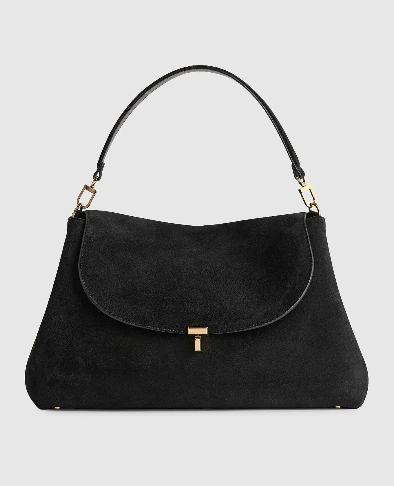Black suede bag
