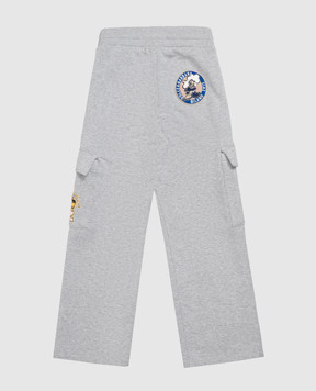 Dolce&Gabbana Children's gray melange sports pants L5JPH7G7P7F26