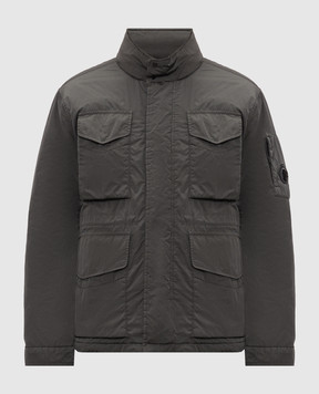 C.P. Company Khaki jacket with logo patch MOW036A110535G