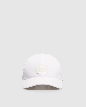 Dolce&Gabbana White cap with DG logo patch GH590ZGK064