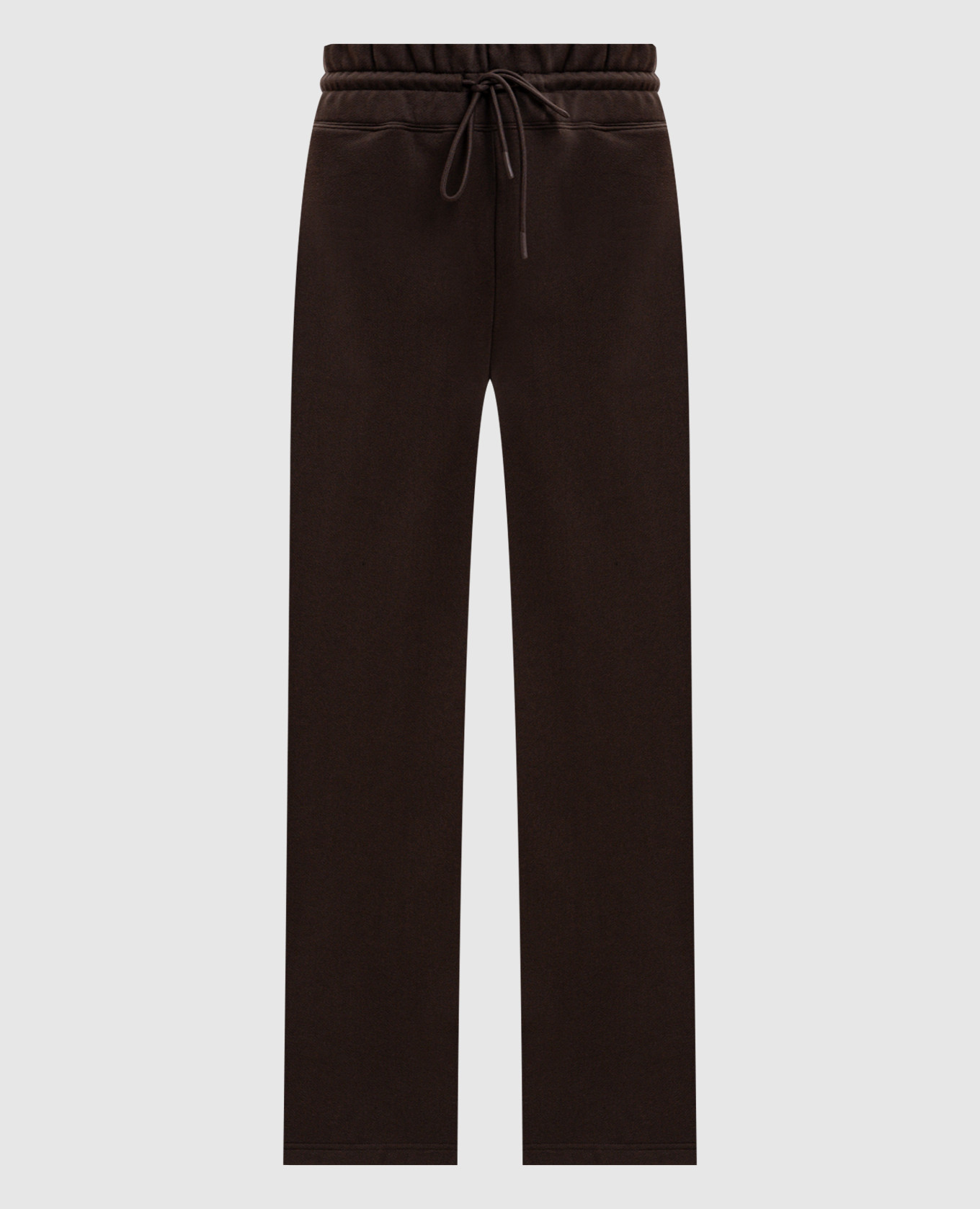Brown sweatpants with textured logo Twinset