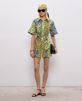 Alemais Ali Spliced Linen Shirt Dress 6194D
