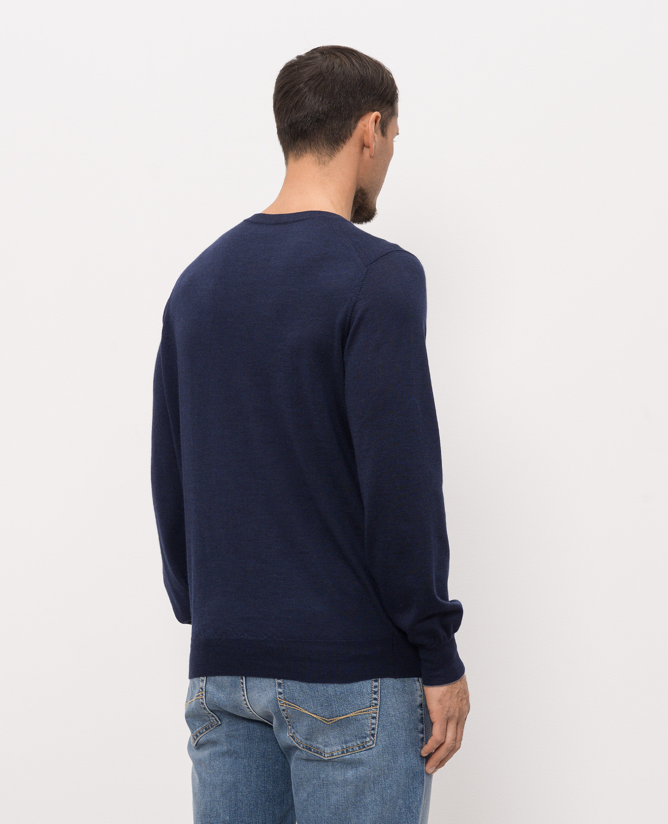 Blue wool and cashmere sweater Brunello Cucinelli 4