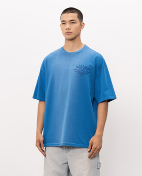 AMIRI Blue T-shirt with embroidered logo AMTOJR1157