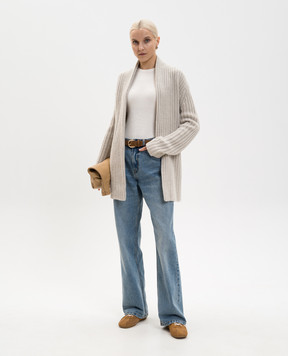 LISA YANG Jacqueline grey cashmere cardigan 2026038