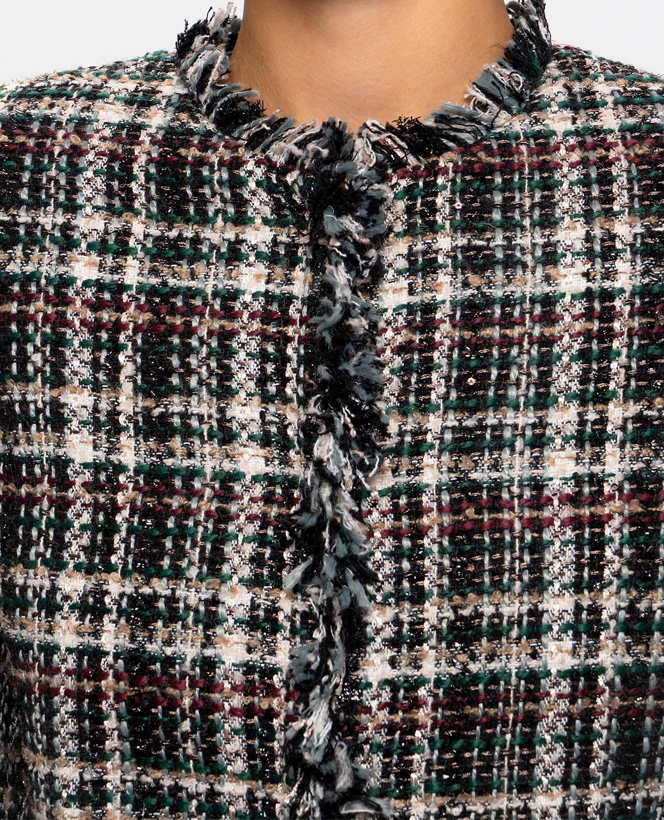Checkered tweed jacket Twinset 5